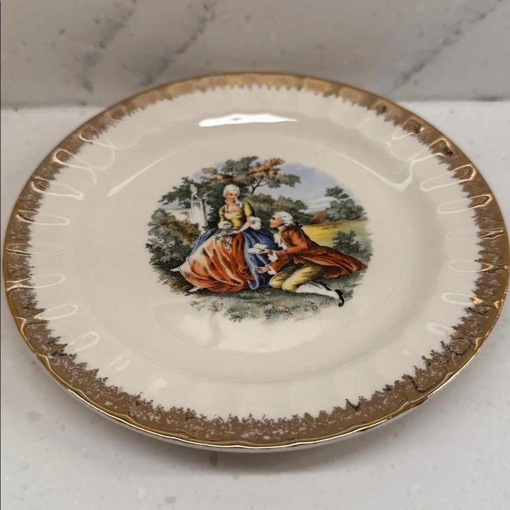 Vintage Cronin China Co. “Courting Couple” Bread Plate – 6.25
